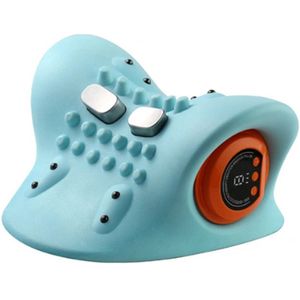 Mercadome® Nekkussen - Warmtekussen nek - EMS nekmassage - 3 standen - Elektrische spierstimulatie - Oplaadbaar - Ergonomisch - Blauw