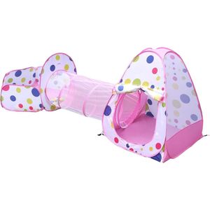 Speeltent - Speeltent voor Kinderen Pop-up tenten - roze kindertent - avonturenspellen binnen en buiten - gekleurd cirkelpatroon - kasteel - jongens en meisjes - prinsessentent