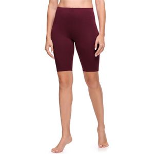 Ladeheid Dames Leggings - Shorts - Korte - Katoen - Sportbroek - LA-LA40-131-LE - Wijnrood - XS