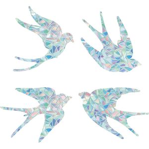 16 Vellen Slik Raam Klampt Anti-Collision Glas Decal - Woondecoratie voor Vogelstakingen - Stop Vogels Vliegen In Ramen .