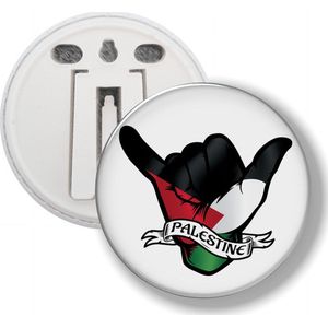 Button Met Clip - Hand Vlag Palestina