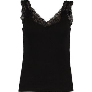 Hailys SL C TP Si44na Top zwart S Katoen Dames - Basics, Street wear