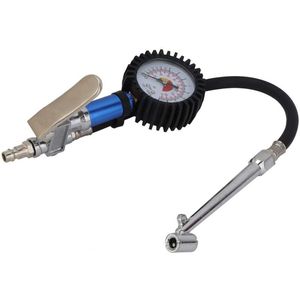 Zelfklemmende Bandenpomp met Bandenspanningsmeter en Luchtdrukmeter - Efficiënte Inflator voor Verscheidene Voertuigen