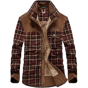 Geruit flanellen overhemd voor heren, casual stijl, comfortabel en warm