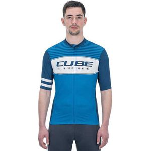 Cube Blackline Cmpt Korte Mouw Wielertrui Blauw L Man