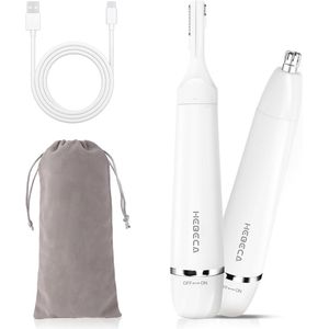 Oplaadbare neus- en oortrimmer voor dames en heren - Waterdichte gezichtshaarverwijderaar met hypoallergene messen