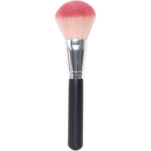 Poeder kwast roze haren | zwart zilver