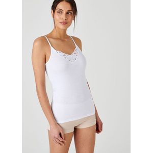 Damart - Hemdje Essential van zuiver gekamd katoen - Dames - Wit - L