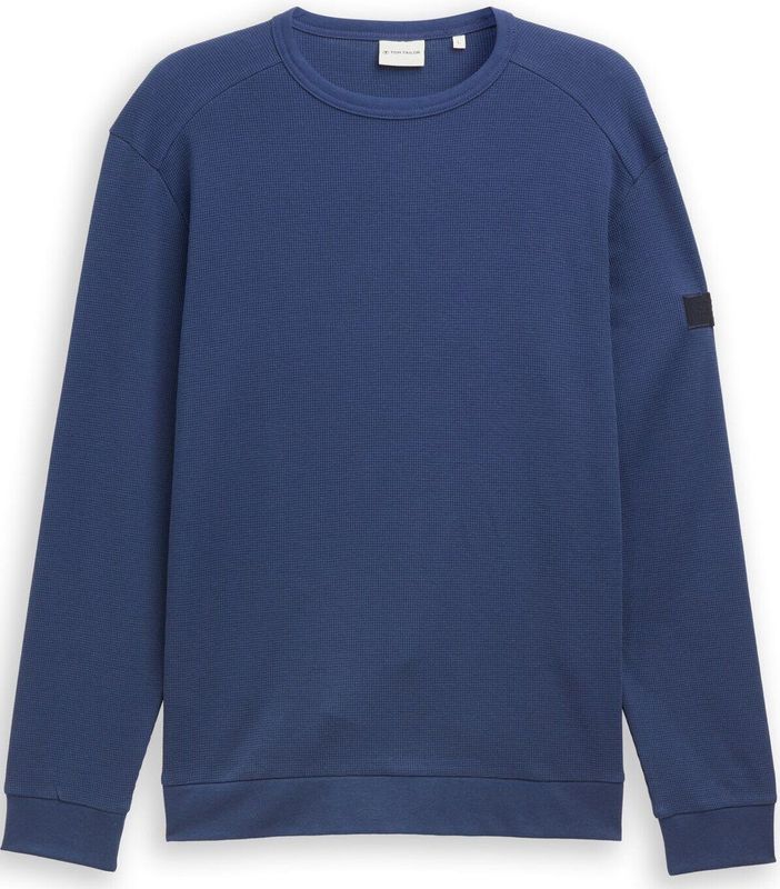 Tom Tailor Shirt met lange mouwen en wafelstructuur