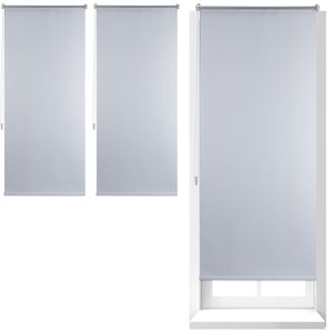 3 x thermo rolgordijn wit - isolerend - zonder boren - verduisterend - 70x160cm