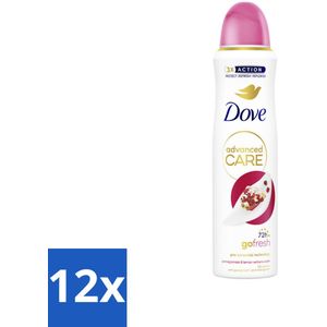 12 x Dove Deodorant Spray - Granaatappel & Citroenverbena - 150 ml - Dove Deodorant - Anti-transpirant - Deodorant Spray - Granaatappel - Citroenverbena