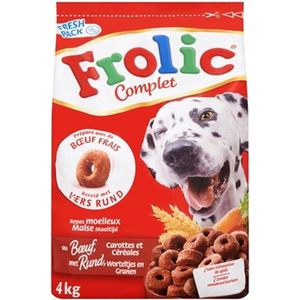 Frolic - hond - adult - droogvoer - rund - 3 x 4kg