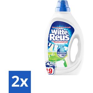 2 x Witte Reus - Vloeibaar Wasmiddel - Witte Was - 19 Wasbeurten - Witte Was - Vlekkenverwijderaar - Wasmiddel - Waspoeder - Wasvloeistof