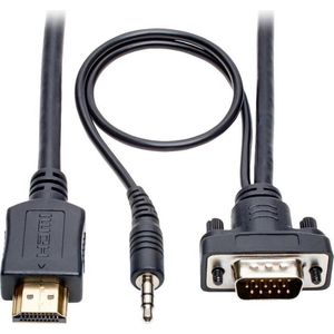Tripp-Lite P566-006-VGA-A HDMI to VGA + Audio Active Converter Cable, HDMI to Low-Profile HD15 + 3.5 mm (M/M), 1920 x 1200/1080p @ 60 Hz, 6 ft. TrippLite
