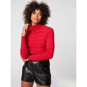 Long-sleeved jumper turtleneck wine 132-Mentos Red