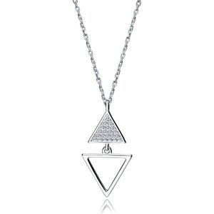 Zilveren Ketting met Zirkonia - Dames Ketting met Zirkonia - Zilver Ketting - Zilver 925 - Amona Jewelry