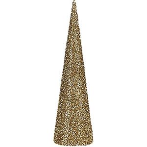 Kerstboom in EDM kegel - goud - 40 cm - 72271