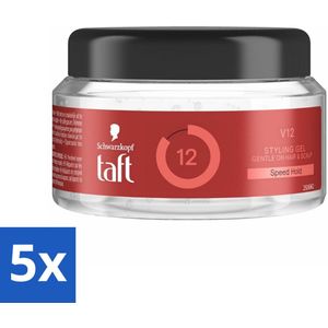 Taft - V12 - Styling Gel - Supersnelle fixatie - 250 ml - Bulkverpakking - 5 stuks