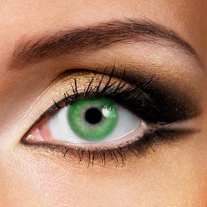 Fashionlens® kleurlenzen - Summer Green - jaarlenzen met lenshouder - groene contactlenzen