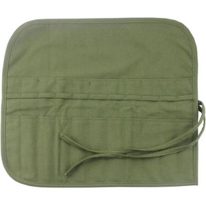 Canvas pennenetui met 22 vakken voor kwasten - Draagbaar en multifunctioneel (40 x 35 cm)