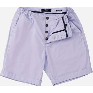 Mr Jac - Slim Fit - Heren - Korte Broek - Shorts - Garment Dyed - Pima Cotton - Lila - Maat M