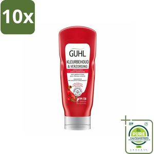 10 x Guhl - Conditioner - Kleurbehoud & Verzorging - 200 ml - Grootverpakking - Kleurbehoud Conditioner - Conditioner Voor Gekleurd Haar - Glans Conditioner - Haarkleur Beschermen - Haarkleur Verlengen