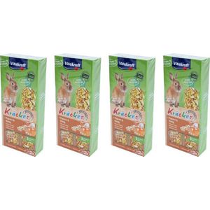 Vitakraft - Knaagdiersnack - Popcorn/honing-kräcker dwergkonijn - 2in1 - 100 gram  per 4 doosjes