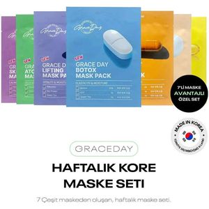 Grace Day Skin Mask Pack 7-delige speciale wekelijkse Koreaanse maskerset Grace Day-maskerpakket - Vegan - Lifting - Poriën- Detox - Skin Repair - Botox - Atopy - Anti-aging Mask - Alle huidtypen