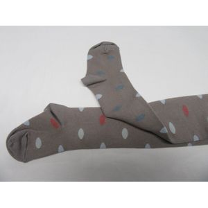 noukie's panty, collant , taupe met stippen 6-12 maand