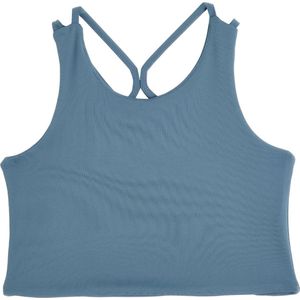 Mouwloos T-Shirt - Vierkante Kraag - Slim Sport - Crop Lengte