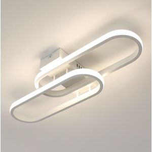 Goeco plafondlamp - 55cm - Groot - LED - 32W - 3600LM - 4500K - natuurlijk licht - acryl - voor woonkamer slaapkamer keuken badkamer gang balkon