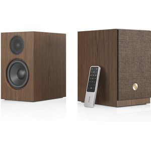 Audio Pro A28 W - Actieve Boekenplank Speakers - Walnoot - 2x75W - Multiroom