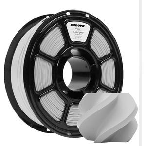 Sunova PLA Filament 3D drukmateriaal 3D Print Pla Filament 1.6KG Milieuvriendelijk Goede taaiheid Mix Kleur Generiek Pla-Lichtgrijs
