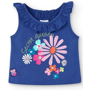 Boboli 248060 Mouwloos T-shirt Blauw 6 Months Meisjes