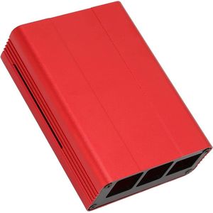 Aluminium Case-Passieve Koeling Shell Metalen Behuizing Warmteafvoer Beschermhoes voor Raspberry Pi 3 3B+ 2B B+(rood) .