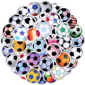 60pcs Voetbal Stickers - Waterproof, Zelfklevend voor Waterflessen en Laptops