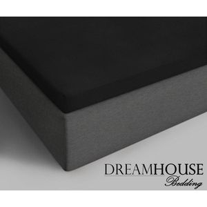 Dreamhouse Topper Hoeslaken - Katoen - Eenpersoons - 90x220 cm - Zwart