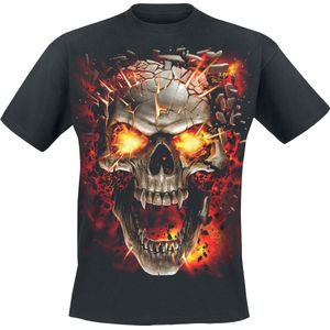 Spiral Skull Blast Heren T-shirt - zwart - M