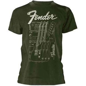 Fender Heren Tshirt -M- Telecaster Groen