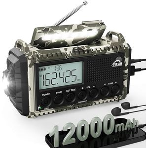 Allora Noodradio Noodradio - Solar Opwindbaar - 12000mAh - Solar powerbank - Zonneenergie - Survival Noodpakket - Zaklamp Oplaadbaar - AM/FM - Noodrantsoen - Groen