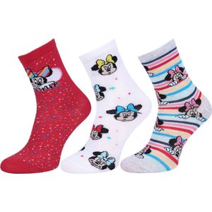 Minnie Mouse DISNEY - 3x Kleurrijke sokken voor meisjes