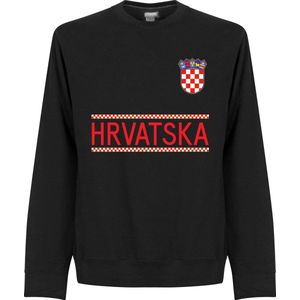 Kroatië Team Sweater 2021-2022 - Zwart - XXL