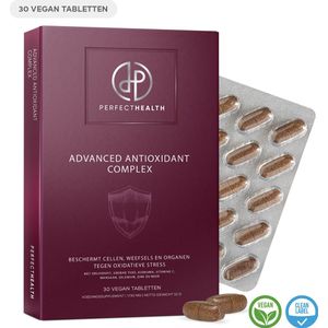 Perfect Health - Advanced Antioxidant Complex - Beschermt cellen, organen en weefsels - 30 tabletten - Hoog gedoseerd - Vegan