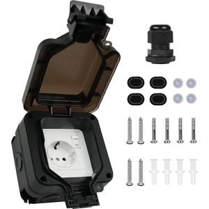 Lexium Buitenstopcontact - Buitenstopcontacten waterdicht - Tuinstopcontact - Contactdoos voor buiten