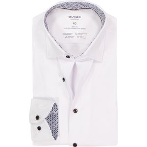 OLYMP - 24/7 Level 5 - Body Fit Overhemd - Wit - Tricot