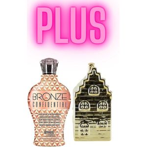 Devoted Creations Bronze Confidential 360 ml PLUS Gouden Spaarpot Huis 13 cm !