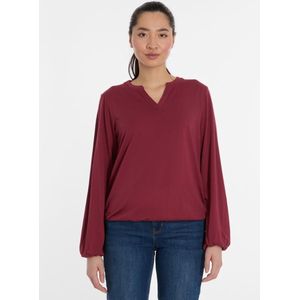 Ragwear - Blouse Santica bordeaux LM dames v-hals - maat M