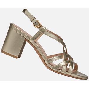 Geox - D Virnilisa 65 S B - Sandalen - Luitenant Goud - Gekruiste Schapenvacht