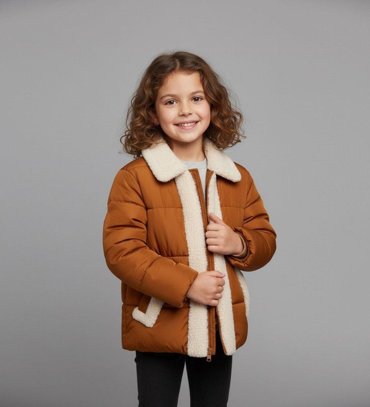 Save The Duckvoor meisjes. J32338G-MEGA21 Bomberjack Moli camel (12 Años), Bruin, Casual, Nylon, kinderkleding