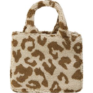 Yehwang - teddy tasje - crossbody bag - animalprint - dierenprint - beige